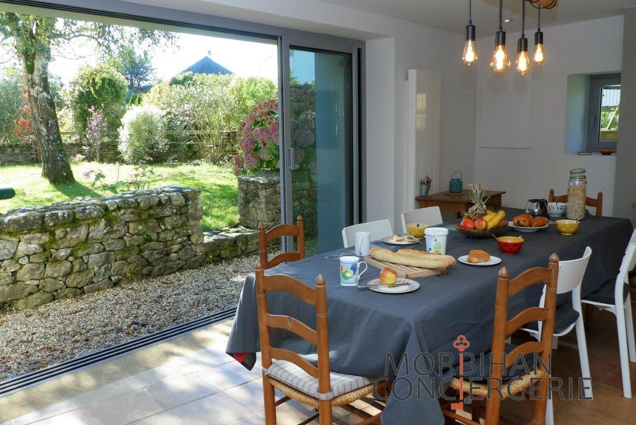 Villa Belle longère en campagne à Larmor Baden Esterno foto