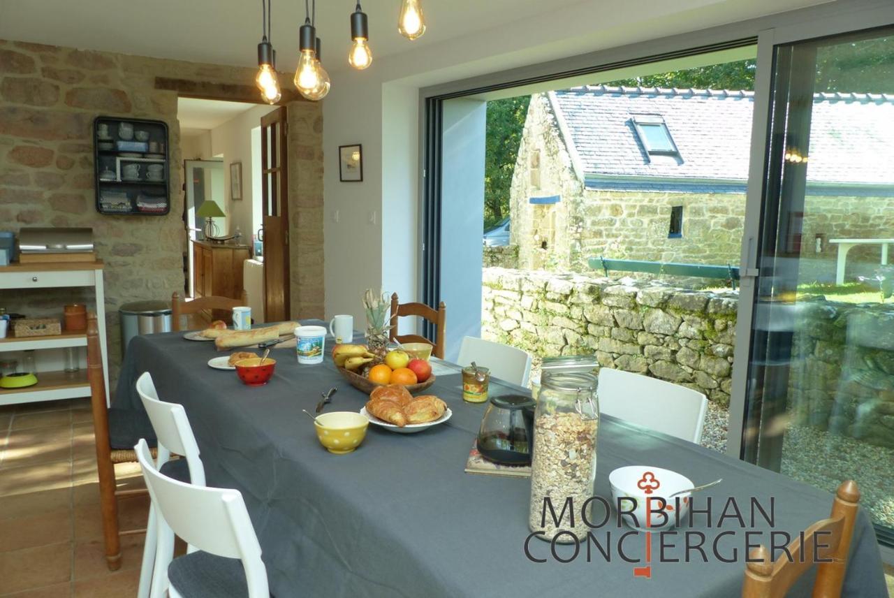 Villa Belle longère en campagne à Larmor Baden Esterno foto